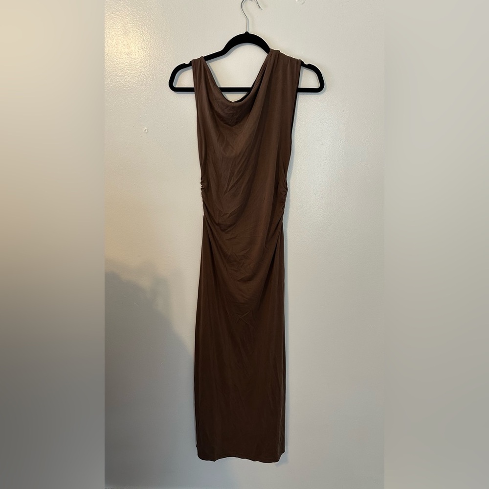 Elegant Brown Maxi Dress
